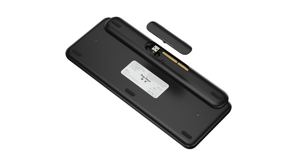 Bàn phím cơ Logitech POP KEYS Bluetooth Vàng Đen mặt sau