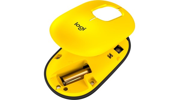 Chuột không dây Logitech POP with Emoji Vàng Đen pin