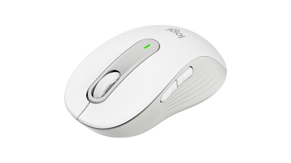 Chuột không dây Logitech Signature M650 Trắng mặt nghiêng