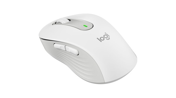 Chuột không dây Logitech Signature M650 Trắng mặt nghiêng
