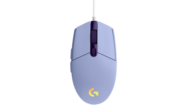 Chuột gaming có dây Logitech G203 Tím Lilac mặt chính diện