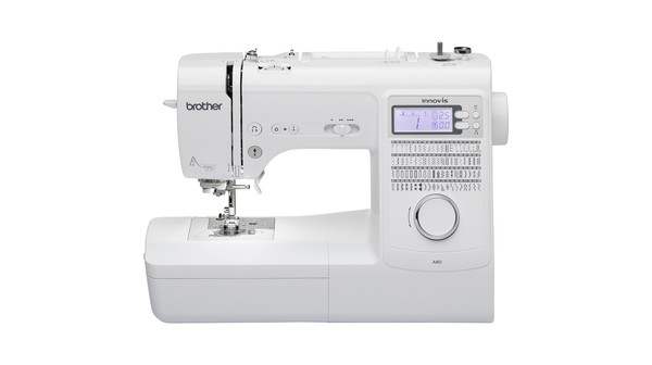 Máy may điện tử Brother A08 mặt chính diện