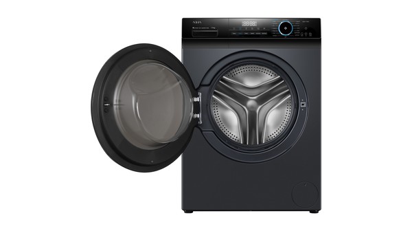 Máy giặt Aqua Inverter 11 kg AQD-D1103G.BK chính diện cửa lồng mở