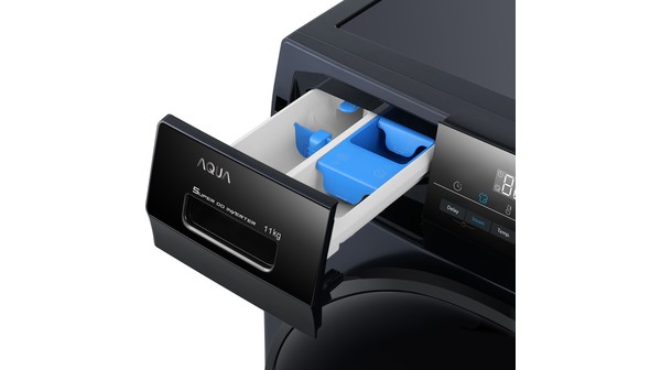 Máy giặt Aqua Inverter 11 kg AQD-D1103G.BK hộp chứa bột giặt