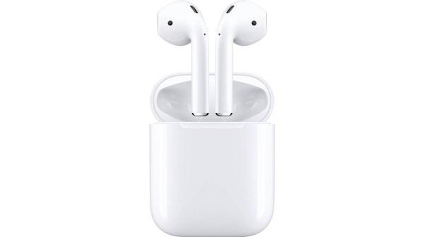 Tai nghe Airpods 2 hộp sạc dây MV7N2VN/A mặt chính diện mở nắp
