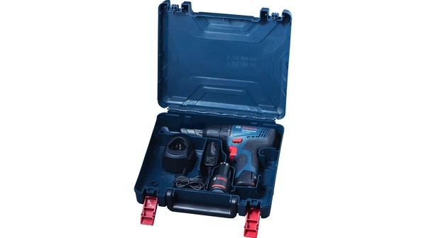 Máy khoan vặn vít pin Bosch GSR 120-LI hộp sản phẩm