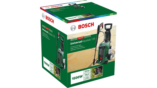 Máy phun xịt rửa áp lực cao Bosch Universal AQT125 thùng sản phẩm