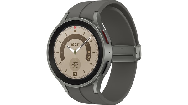 Đồng hồ thông minh Samsung Galaxy Watch5 Pro 45mm Xám nghiêng phải