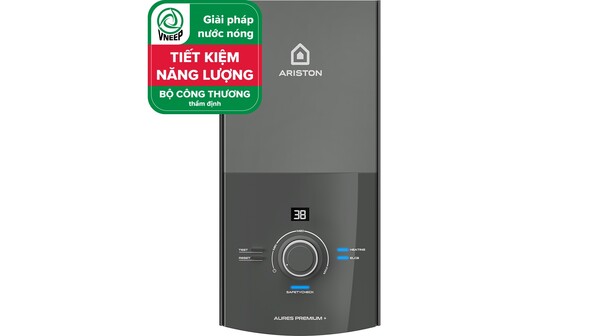 Máy nước nóng Ariston AURES Premium+ 4.5 mặt chính diện