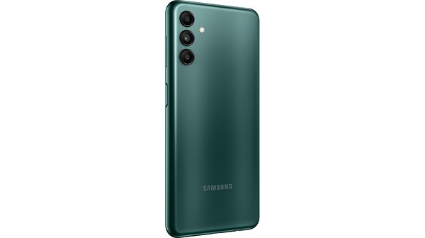 Điện thoại Samsung Galaxy A04s 4GB/64GB Xanh mặt lưng nghiêng trái
