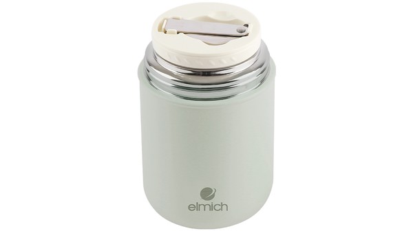 Bình đựng thức ăn giữ nhiệt Elmich 600ml EL8019 xanh lá pastel không nắp