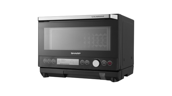 Lò vi sóng hơi nước Sharp 25 lít AX-1250VN(B) mặt nghiêng