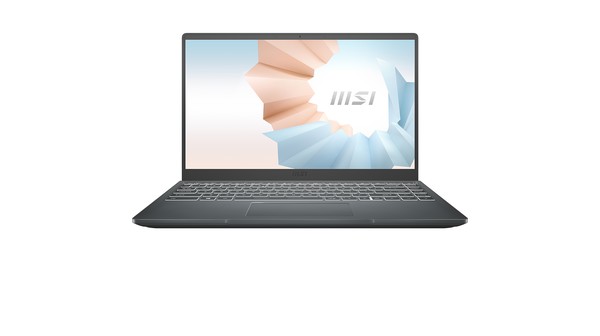 Laptop MSI Modern 14 i7-1195G7 B11MOU-1065VN chính diện