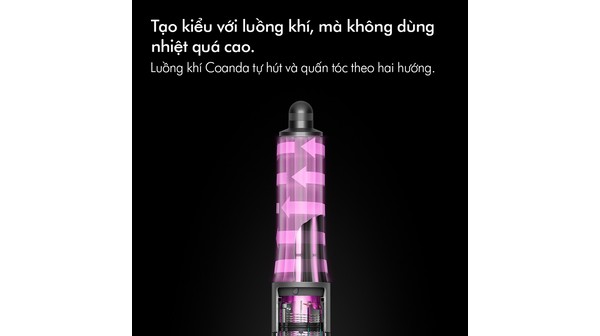 Máy tạo kiểu tóc Dyson Airwrap Complete Long HS05 Đồng xám tạo kiểu với luồng khí