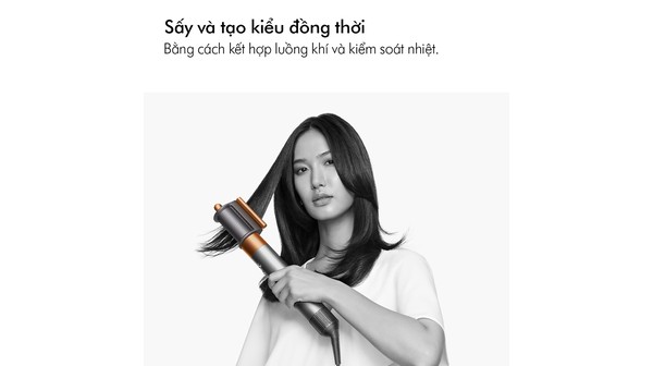 Máy tạo kiểu tóc Dyson Airwrap Complete Long HS05 Đồng xám sấy và tạo kiểu