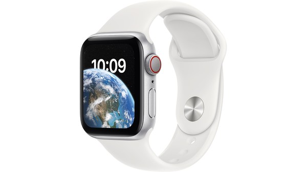 Apple Watch SE LTE 40mm viền nhôm Bạc dây silicone Trắng MNPP3VN/A