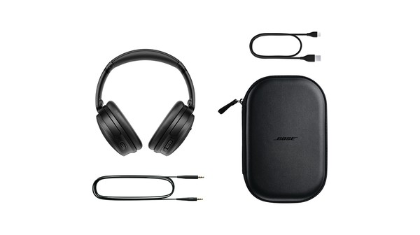 Tai nghe không dây Bose Quietcomfort 45 Đen phụ kiện kèm