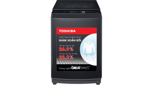 Máy giặt Toshiba Inverter 10 kg AW-DM1100PV(KK) chính diện