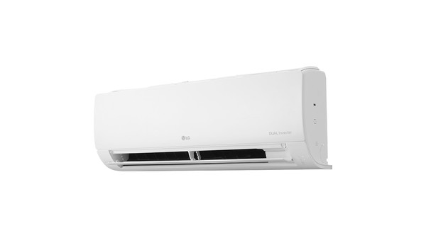 Máy lạnh LG Inverter 1.5 HP V13WIN mặt trước nghiêng trái cánh đảo gió mở