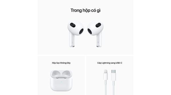 Tai nghe Bluetooth Apple AirPods 3 MME73ZP/A_V bộ tai nghe