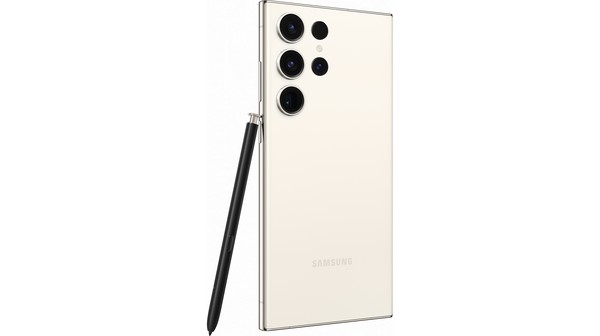 Điện thoại Samsung Galaxy S23 Ultra 8GB/256GB Kem mặt lưng nghiêng phải