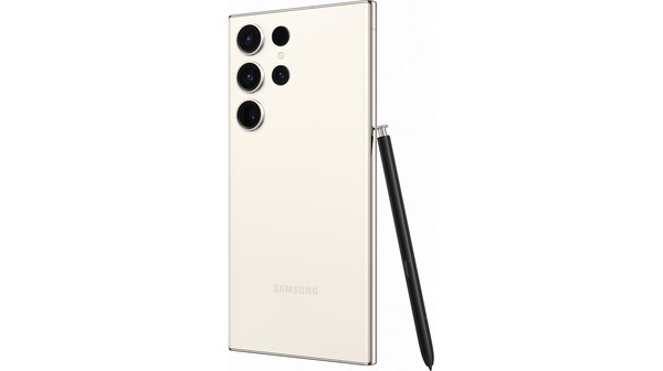 Điện thoại Samsung Galaxy S23 Ultra 8GB/256GB Kem mặt lưng nghiêng trái