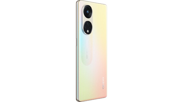 Điện thoại OPPO Reno8 T 5G 8GB/128GB Vàng đồng mặt lưng nghiêng phải