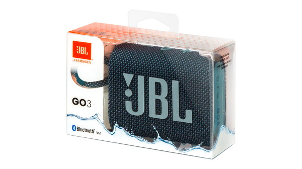 Loa Bluetooth JBL Go 3 Xanh dương hộp sản phẩm