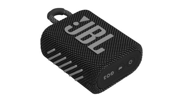 Loa Bluetooth JBL Go 3 Đen mặt nghiêng dưới