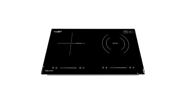 Bếp đôi hồng ngoại và điện từ Magic Eco AC-220 chính diện