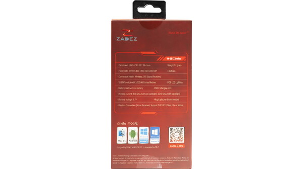 Chuột không dây Zadez M-381ZP Tím hộp sản phẩm