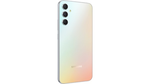 Điện thoại Samsung Galaxy A34 5G 8GB/128GB Bạc mặt lưng nghiêng phải