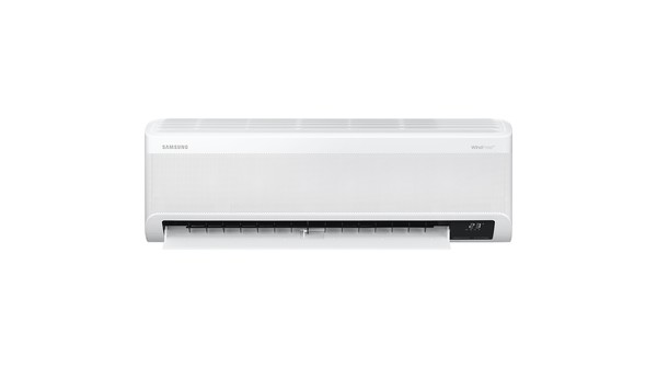 Máy lạnh Samsung Inverter 1 HP AR10CYFAAWKNSV chính diện cánh đảo quạt mở