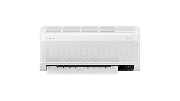 Máy lạnh Samsung Inverter 1.5 HP AR13CYFAAWKNSV chính diện cánh đảo quạt mở