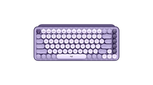 Bàn phím cơ không dây Logitech POP Keys Tím chính diện