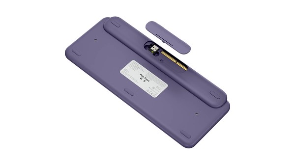 Bàn phím cơ không dây Logitech POP Keys Tím mặt dưới