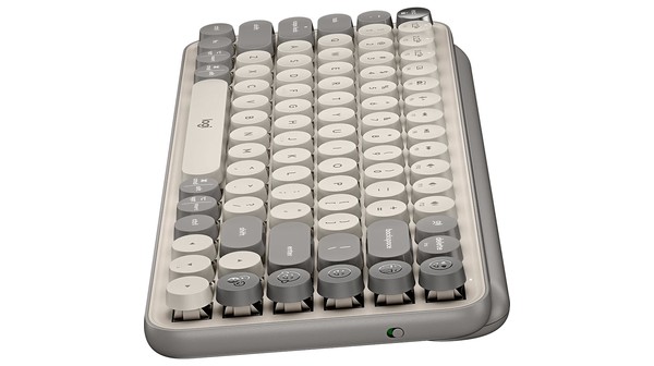 Bàn phím cơ không dây Logitech POP Keys Xám mặt bên nghiêng