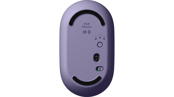 Chuột không dây Logitech POP Tím mặt dưới