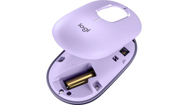 Chuột không dây Logitech POP Tím bên trong
