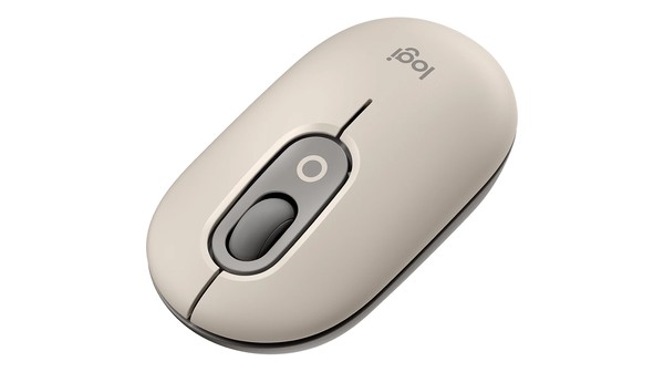 Chuột không dây Logitech POP Xám nghiêng trước