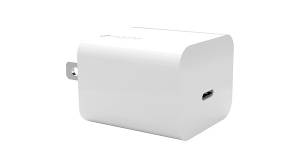 Củ sạc nhanh Mophie Power Delivery 20W Trắng nghiêng sau