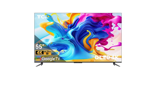 Google Tivi QLED TCL 4K 55 Inch 55C645 chính diện
