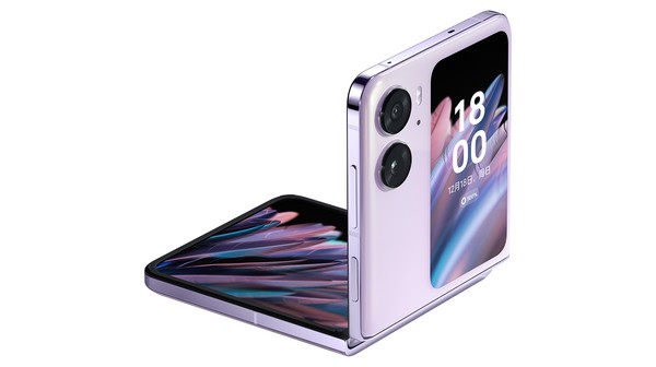 Điện thoại OPPO Find N2 Flip 8GB/256GB Tím mặt sau gập máy nghiêng