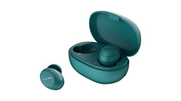 Tai nghe Bluetooth Philips TAT1235BL/97 Xanh mặt nghiêng