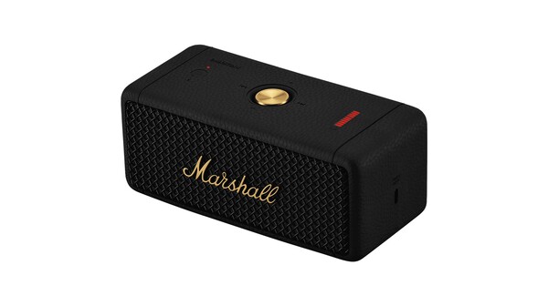 Loa di động Marshall Emberton II Đen Đồng nghiêng phải