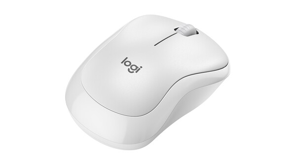 Chuột không dây Logitech Bluetooth M240 Silent Trắng mặt nghiêng bên trái