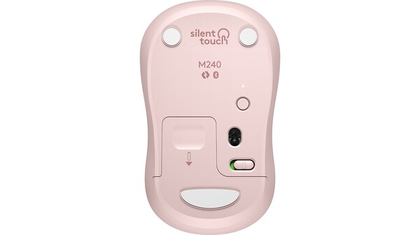 Chuột không dây Logitech Bluetooth M240 Silent Hồng mặt lưng