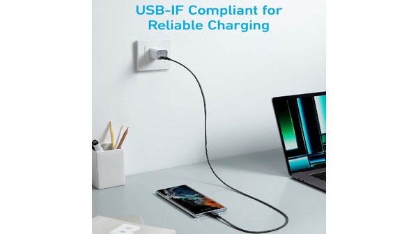 Cáp sạc Type-C to Type-C Anker 322 A81F5 Đen