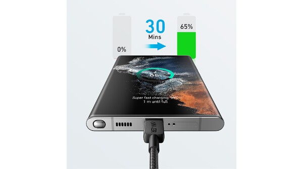 Cáp sạc Type-C to Type-C Anker 322 A81F5 Đen