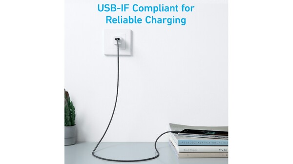 Cáp sạc USB-A to Type-C Anker 322 A81H5 Đen